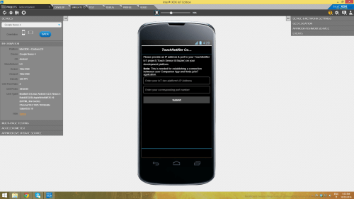 Bootup in the emulator